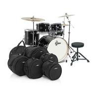 Gretsch Energy 22" Drum Kit w/Hardware Cymbals & Bags Black