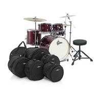 Gretsch Energy 22" Drum Kit w/Hardware Cymbals & Bags Wine Red