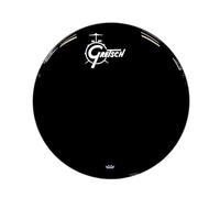 Gretsch parche de batería - parche de resonancia de bombo - Ambassador - Ebony - negro - 22'' - Logo centrado - GRDHEB22