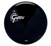Gretsch parche de batería - parche de resonancia de bombo - Ambassador - Ebony - negro - 22" - Logo desplazado a la izquierda - GRDHEB220