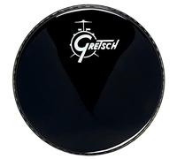 Gretsch parche de batería - parche de resonancia de bombo - Ambassador - Ebony - negro - 26'' - Logo centrado - GRDHEB26