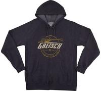Gretsch® »POWER & FIDELITY™ ZIP HOODIE« Chaqueta con capucha y cremallera para músicos - 100% Algodón - Talla: XL - Color: Gris oscuro