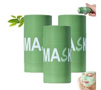 Grevea Green Tea Deep Cleanse, Mascarilla en Barra de Té Verde Orgánico (2025), Eliminador de Puntos Negros con Vitamina E, Hidratante, Control de Grasa y Reductor para Hombres y Mujeres con (3PCS)