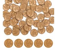 Grevosea 50PC Sello de Cera Autoadhesivo Pegatinas, Sobre Pegatinas Sello Pegatinas Vintage en Relieve Rama de Olivo Oro Sello de Cera Adhesivo Pegatinas para Sobres de Boda Invitaciones 8 pegatinas