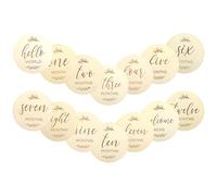 Grevosea 7 tarjetas de hito para bebé, tarjetas de madera de doble cara para bebé, tarjeta de bienvenida a casa o Hello World, regalos para mamá de 0 a 12 meses, grabación de crecimiento recién nacido