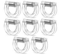 Grevosea Clips para dobladillo de pantalones, paquete de 8 unidades, acortadores de dobladillo invisibles, reutilizables, soportes de tela para jeans, vestidos, camisas, herramienta de alteración