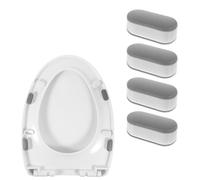 Grevosea Parachoques para asiento de inodoro de 4 piezas, adhesivo fuerte, ajuste universal, reduce el ruido, ideal para uso en bidé