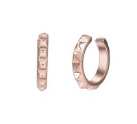 Grewod Pendiente Ear Cuff Mujer Oro Rosa 9K Diseño Unico Joyas Pendientes Modernos Fiesta Hipoalergenicos