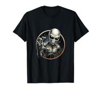 Grey Alien ET Ciencia Ficción Visitante Espacio Universo Oscuro Camiseta