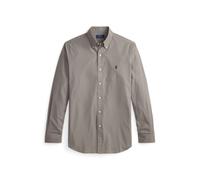 Grey Camisa Slim Fit de popelina elástica XS