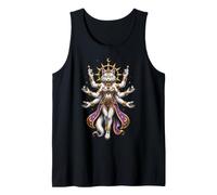 Grey Cat Celestial Goddess Mystic Fantasy Mujeres Chicas Camiseta sin Mangas