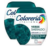 Grey Coloreria Italiana Colorante para tejidos para lavadora, color verde esmeralda revive o cambia el color de las prendas - 2 paquetes monodosis