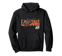 Grey Distressed Fly Lamang Air Helicopter Gamer Warfare Zone Sudadera con Capucha