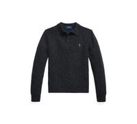 Grey Jersey de algodón y lana con cuello polo M