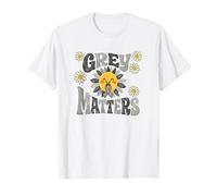 Grey Matters Grey Ribbon Sun Retro Cerebro Tumor Concienciación Camiseta