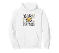 Grey Matters Grey Ribbon Sun Retro Cerebro Tumor Concienciación Sudadera con Capucha