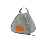 (Grey)Mini Triangular Picnic Insulation Bag Aluminum Foil Office Rice Ball Lunch Box