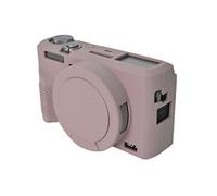 (Grey, Multicolor) For Canon G7 X Mark III Protective Case Dust-Proof Silicone Camera Cover - Rose
