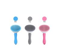 (Grey)Pet Hair Shedding Comb Dog Cat Brush Grooming Tool Hair Removal Comb Hair Brush Trimmer Combs For Cats Dogs