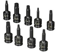 Grey Pneumatic (1200T) - Juego de llaves de vaso de impacto de estrella interna de 9 piezas de 3/8 pulgadas