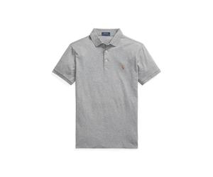 Grey Polo Custom Slim Fit de algodón suave XXL