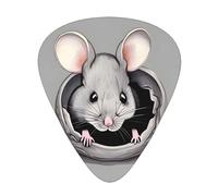 Grey Rat 12 púas de guitarra por paquete, disponibles en 3 grosores diferentes, adecuadas para guitarras eléctricas, ukeleles, etc.