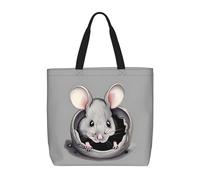 Grey rat - Bolsas de mano casuales para mujer, bolsas de hombro reutilizables, bolsas de compras multifunción de gran capacidad
