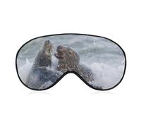 Grey Seals - Antifaz para dormir con correa ajustable, cómoda y suave, ayuda para dormir, antifaz que bloquea la luz