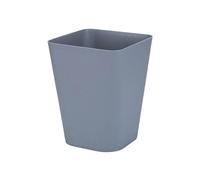 (Grey)Small Waste Basket Trash Can Large Capacity Solid Color Easy to Clean Indoor Outdoor Plastic Garbage