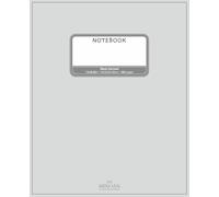 Grey Unlined Notebook - 7,5x9,25 in - 100 pages: Blank Unlined Notebook for Writing, Sketching & Everyday Notes | Clean Minimalist Grey & White Design ... at the Bottom of each Page. (19,05x23,49 cm)
