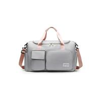 (Grey2) Bolsa de viaje plegable de gran tamaño, portátil, ligera, impermeable, Oxford, bolsa de lona, bolsa