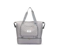 (GreyChina) Bolsa de viaje con diseño de rombos, plegable, de gran tamaño, para gimnasio, impermeable,