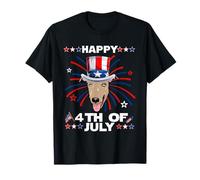 Greyhound Dog Patriotic American 4th of July Dogs Lovers Camiseta