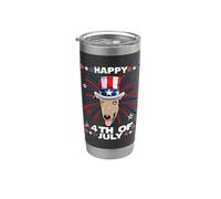 Greyhound Dog Patriotic American 4th Of July Dogs Lovers Vaso térmico de acero inoxidable de doble pared