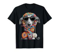 Greyhound Italian Greyhound Dog Granny - Hilo Cuadrado de Ganchillo Camiseta