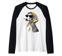 Greyhound Italian Greyhound Dog Granny - Hilo Cuadrado de Ganchillo Camiseta Manga Raglan
