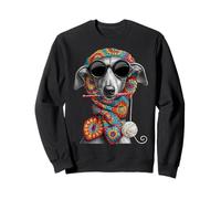 Greyhound Italian Greyhound Dog Granny - Hilo Cuadrado de Ganchillo Sudadera