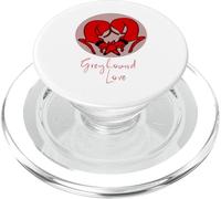 Greyhound Love Heart Sighthound Pareja Diseño Divertido PopSockets PopGrip para MagSafe