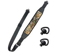 Greyoe 1 Pieza Correa Portafusil, Eslinga para Rifle de Caza, Eslinga para Rifle de Cuero + Eslinga giratoria, Eslinga Duradera y Antideslizante, Adecuada para Todos los Rifles Estándar