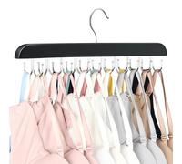 Greyoe Corbatero Paquete de 2, Organizador Cinturones, Colgando Bolsa Rack Multifuncional Cinturón Corbata Sling Gancho Organizador para Corbatas, Bufandas, Chales (Negro (20 Gancho))
