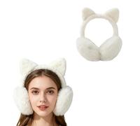 Greyoe Orejeras Mujer 1 pieza, Orejeras Frio Mujer, Protector de Oídos Invierno para Esquí, Ciclismo, Péndulo | Diseño Lindo - Orejas de gato, Cómodo a Prueba de Viento