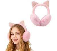 Greyoe Orejeras Mujer 1 pieza, Orejeras Frio Mujer, Protector de Oídos Invierno para Esquí, Ciclismo, Péndulo | Diseño Lindo - Orejas de gato, Cómodo a Prueba de Viento