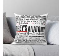 Grey's Anatomy Choose Love Me - Funda de almohada cuadrada de poliéster y lino, terciopelo, con cremallera, decorativa, para cama, al por mayor
