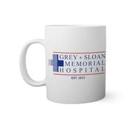 Greys and Sloan Memorial Hospital Tv Series Inspired Taza Blanca 330ml