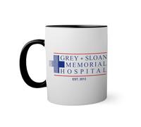 Greys and Sloan Memorial Hospital Tv Series Inspired Taza de color negro con mango a juego 330ml