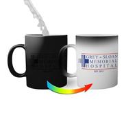 Greys and Sloan Memorial Hospital Tv Series Inspired Taza mágica | Funny Novelty Tazas mágicas 330ml