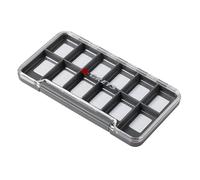 Greys Caja de Pesca Slim | Caja Flotante Impermeable | Almacenaje con Tapa Transparente | Diseño Slim para Chaqueta o Chaleco | Sello de Silicona | Cierre Magnético | 12 Compartimentos