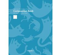 Greyscale Penmanship Ruled Composition Book: 160 Pages | X-Wide Ruled - Saint Remy Blue Cover