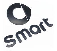GRFIT Etiqueta Engomada del Coche de La Insignia del Logotipo del ala Trasera del Maletero del Coche para Smart 453 451 Fortwo Forfour,Black