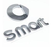 GRFIT Etiqueta Engomada del Coche de La Insignia del Logotipo del ala Trasera del Maletero del Coche para Smart 453 451 Fortwo Forfour,White